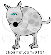 Chubby Spotted Dog Clipart Illustration