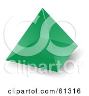 Royalty Free RF Clipart Illustration Of A 3d Green Pyramid Shape by Kheng Guan Toh