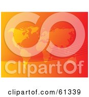 Royalty Free RF Clipart Illustration Of A Gradient Orange Flow Atlas Background Version 2
