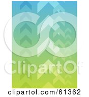 Poster, Art Print Of Gradient Green And Blue Arrow Background