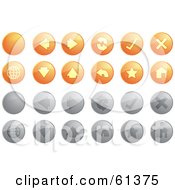 Poster, Art Print Of Digital Collage Of Orange And Gray Internet Browser Buttons