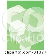Poster, Art Print Of Green Cubic Background