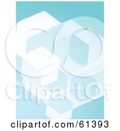 Poster, Art Print Of Blue Cubic Background