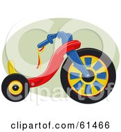 Royalty Free RF Clipart Illustration Of A Big Wheel Tricycle Bike by r formidable #COLLC61466-0131