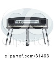 Royalty Free RF Clipart Illustration Of An Electric Piano On A Stand