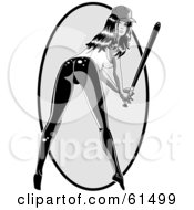 Poster, Art Print Of Sexy Woman Bending Over And Batting