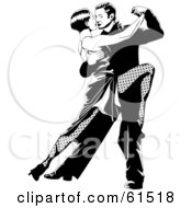 Royalty Free RF Clipart Illustration Of A Passionate Tango Dancer Couple by r formidable #COLLC61518-0131