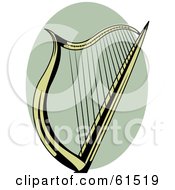 Royalty Free RF Clipart Illustration Of A Beautiful Yellow Harp by r formidable #COLLC61519-0131