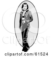 Royalty Free RF Clipart Illustration Of A Professional News Anchor Woman Holding A Microphone