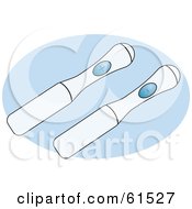 Royalty Free RF Clipart Illustration Of Two Positive And Negative Pregnancy Tests by r formidable