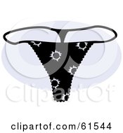 Royalty Free RF Clipart Illustration Of A Black Hole Underwear G String Thong