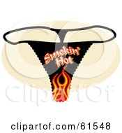 Poster, Art Print Of Black Smokin Hot Underwear G String Thong