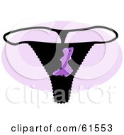 Royalty Free RF Clipart Illustration Of A Black Stripper Underwear G String Thong by r formidable