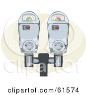 Royalty Free RF Clipart Illustration Of A Double Parking Meter by r formidable