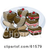 Poster, Art Print Of Group Of Chocolate Candies And Drops