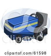 Royalty Free RF Clipart Illustration Of A Blue Ice Resurfacer Machine