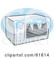 Royalty Free RF Clipart Illustration Of An Iced Over Air Conditioner