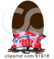 Royalty Free RF Clipart Illustration Of A Crunched Red Soda Can