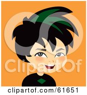 Royalty Free RF Clipart Illustration Of A Little Japanese Boy