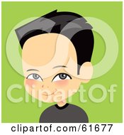 Royalty Free RF Clipart Illustration Of A Little Asian Boy by Monica