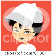 Royalty Free RF Clipart Illustration Of A Little Japanese Boy Wearing A White Baseball Cap