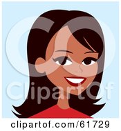 Royalty Free RF Clipart Illustration Of A Pretty Hispanic Woman Smiling