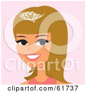 Poster, Art Print Of Pretty Blond Princess Wearing A Tiara