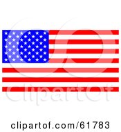 Poster, Art Print Of Bright American Flag With Stars And Stripes