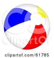 Poster, Art Print Of Bright Colorful Beach Ball - Version 3