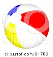 Poster, Art Print Of Bright Colorful Beach Ball - Version 2