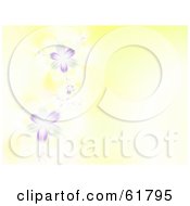 Royalty Free RF Clipart Illustration Of A 3d Purple Spring Flower Fractal Background With Copyspace Version 3