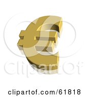 Poster, Art Print Of Gold 3d Euro Currency Symbol
