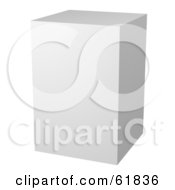 Royalty Free RF Clipart Illustration Of A 3d Blank White Floating Rectangle Version 2