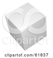 Royalty Free RF Clipart Illustration Of A 3d Blank White Floating Cube Version 1 by ShazamImages