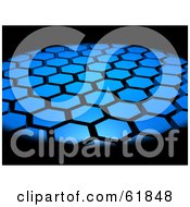Poster, Art Print Of Background Of 3d Hexagon Tiles Surrounded By Blackness