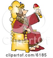 Poster, Art Print Of King Sitting On His Throne