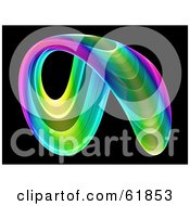 Royalty Free RF Clipart Illustration Of An Arched Circular Fractal On Black