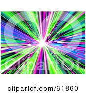 Poster, Art Print Of Glossy Pink Blue And Green Bursting Background