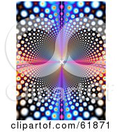 Royalty Free RF Clipart Illustration Of A Fractal Wormhole Dotted Background by ShazamImages #COLLC61871-0133