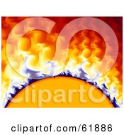 Poster, Art Print Of Solar Storm Fractal Background With Curling Gasses And Heat