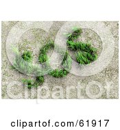 Royalty Free RF Clipart Illustration Of A 3d Green Grass Sprouting In Dry Dirt And Spelling SOS