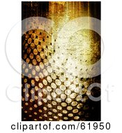 Poster, Art Print Of Grungy Textured Halftone Curve Background