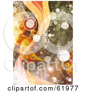 Poster, Art Print Of Grungy Background Of Waves And Bright Orbs