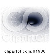 Royalty Free RF Clipart Illustration Of A 3d Background Of A Black Hole Sucking In A White Grid