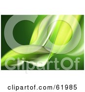 Poster, Art Print Of Background Of Abstract Flowing Green Waves