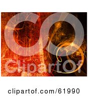 Royalty Free RF Clipart Illustration Of An Orange Grunge Fantasy Woods Background Version 1 by chrisroll