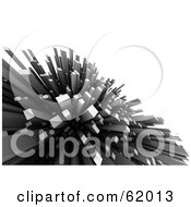 Royalty Free RF Clipart Illustration Of Tall 3d Urban Skyscrapers On White by chrisroll