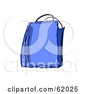 Poster, Art Print Of Blue Shopping Bag With Thin Handles