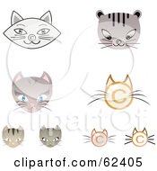 Digital Collage Of Copyright Symbol Cat Faces