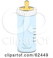 Royalty Free RF Clipart Illustration Of A Baby Bottle With A Rubber Nipple Cap Version 3 by Pams Clipart